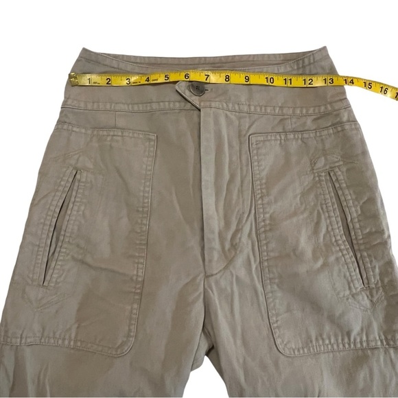 Isabel Marant Etoile Raluni Cropped Pouch Pocket Pants in Light Beige 34 US 2 - Picture 9 of 16